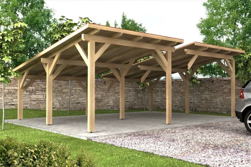 Modulárny prístrešok pre viac áut